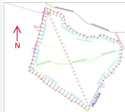 Dam Layout and Area of Fly Ash Dam Survey Work