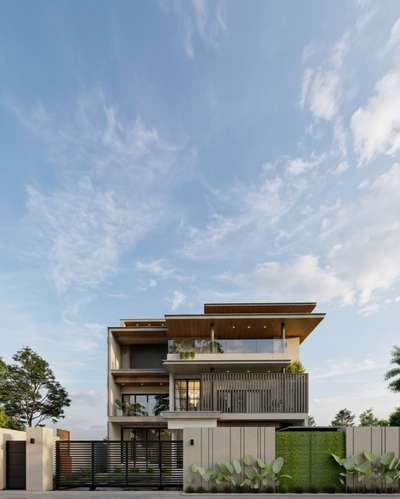 Project MANNAT

Project Mannat appears to be a modern luxury residential design that blends clean architecture with natural elements, creating a calm yet sophisticated living space.

The structure showcases a contemporary multi-level home with a strong emphasis 

A standout feature is the layered elevation, where each floor has a distinct identity while still maintaining visual harmony. The use of glass railings, cantilevered roofs, and soft landscaping gives the home a premium, resort-like feel.

#traditionalhouse #keralahousedesign #3ddesign #housesofinstagram #ContemporaryHouse  #ContemporaryDesigns  #keraladesigns  #contemporaryhomedesigns  #kerala_contemporaryarchitecture