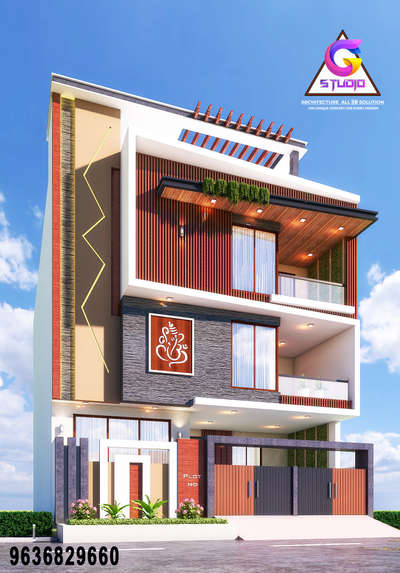 Exterior modern elevation 
#elevation  #villadesign  #view  #3dview  #bunglow  #3delevations  #modernhouse  #villaproject  #HouseDesigns