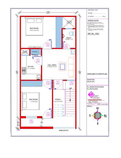 20'x40' flat
2 BHK 
2 square feet