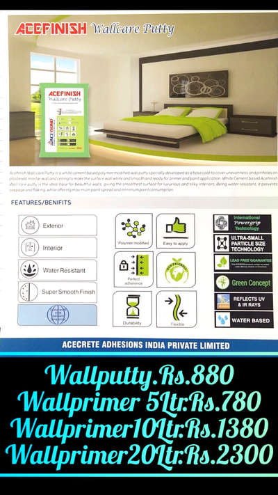 #WallPutty wallprimer ഹോൾസെയിൽവിലയിൽസൈറ്റിൽഎത്തിക്കുന്നു