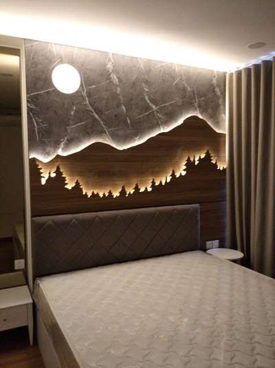 Head board cnc cutting with strip light