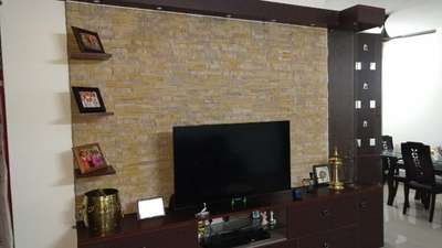 sandstone cladding @tv unit area