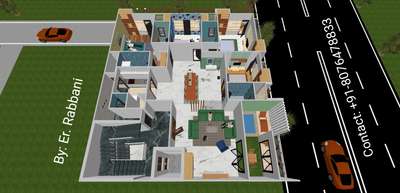 3d floor plan and Elevation of 4bhk apartment area 2250 sqft.

1) Access with staircase and lift.
2) Two bedrooms with separate balcony and toilet/bath access.
3) Kids room with separate balcony and toilet/bath access.
4) Guess room with separate balcony and common toilet/bath access.
5) Kitchen with Dinning space.
6) Drawing/living room with seperate balcony and covered kids pool.
7) Separate laundry.
8) Separate maid entry to kitchen and laundry area.
9) Parking at stilt.

By Er. Rabbani
Rafcons Infratech

 #Buildingconstruction  #buildingdesign #3Dfloorplans #ElevationHome