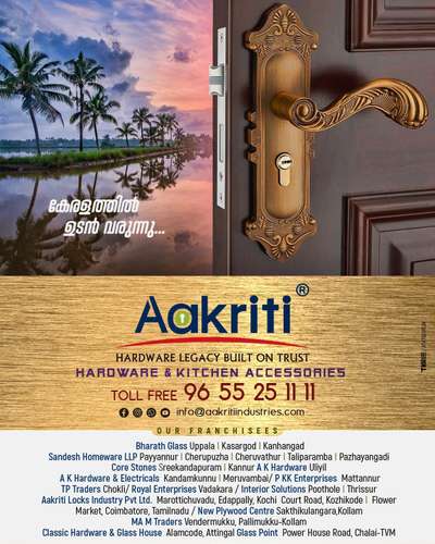 AAKRITI LOCKS INDUSTRY PVT LTD
#mortisehandles #doorlock #ModularKitchen #basketkitchen #hinges #slider #screw #Cabinet #BathroomFittings  #pullhandle #accessories  etc