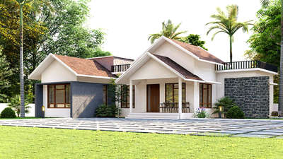 #KeralaStyleHouse #HouseDesigns #Designs #SlopingRoofHouse #SingleFloorHouse #budget-home #beutifulhome #simolehouse