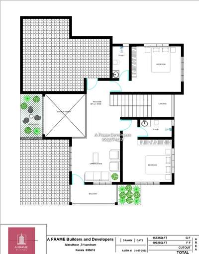 First Floor Plan-1092 sq ft
"Let's build your happiness"
ഞങ്ങൾ  നിങ്ങളുടെ പ്ലോട്  സന്ദർശിച്ച് നിങ്ങളുടെ 
ഇഷ്ടപ്രകാരമുള്ള പ്ലാൻ സൗജന്യമായി  നൽകുകയും, 
ഈ പ്ലാൻ   ഇഷ്ടപെടുകയാണെങ്കിൽ  മാത്രം
 നമ്മുടെ Rs.1700 SqFt മുതൽ Rs.2450 SqFt വരെയുള്ള 
 വിവിധ തരം BUILD EASY  PACKAGE കൾ  തിരഞ്ഞെടുത്തു 
നിങ്ങളുടെ സ്വപ്ന ഭവനം സാഷാത്കരിക്കാം.
നിങ്ങളുടെ പ്ലോട്ട്  സന്ദര്‍ശിക്കുന്
  CALL:  9562774120                                                                                   
whats app  https://wa.me/qr/26RACBTKSCGCF1
E mail: aframedevelopers@gmail.com

For more enquiries please visit 
Our Office
 
A Frame Developers
Maruthoor, Vattappara
Trivandrum
695028


#FloorPlans #kola #buildersinkerala #6centPlot #3centPlot #SouthFacingPlan #IndoorPlants #InteriorDesigner #buildersofig
#5centPlot #koloapp