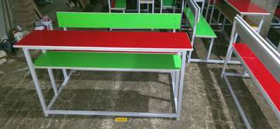 colour full school bench #schooldesk