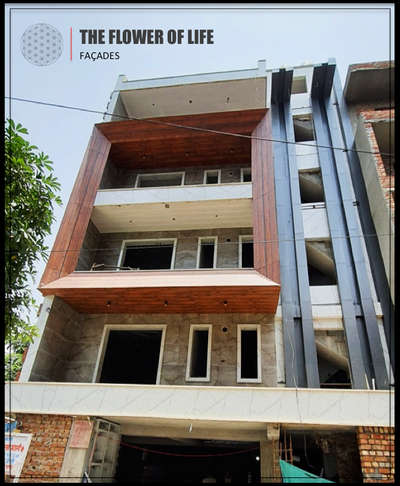 ACP Cladding.  Wooden Look. 
#facadedesign  #cladding  #facade  
@350/sqft

Facadé Solutions by Rahul Bansal
9811684474