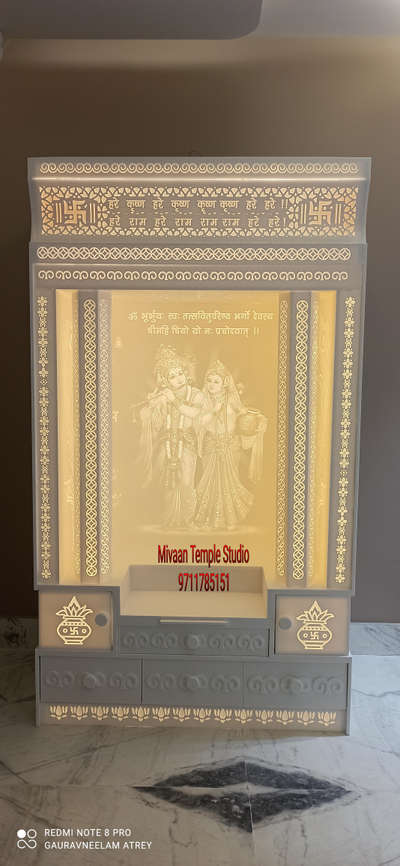 #3d Shree Radhey Krishna Designer Modern Corian Mandir with led lights# #Jaldi apne Mandir ka order dijiye#9711785151#