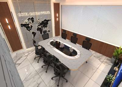 CONFERENCE ROOM OF OCTEL CABLES PVT LTD 
SIZE :- (15'-0"X 16'-0")
 #Architectural&Interior #tvunits #WallDesigns #conferenceroom #conferencetable