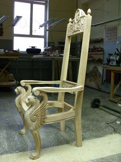 wood carving chair