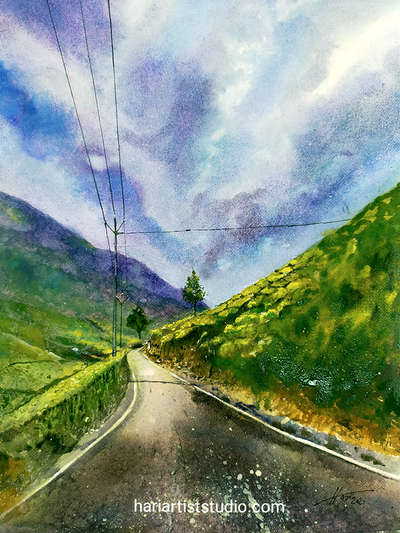 watercolor painting
munnar size 37cmx 27cm