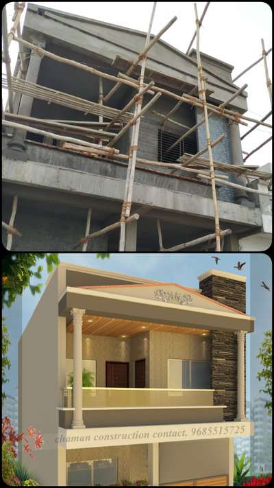 elevation work in progress  at sendhwa site