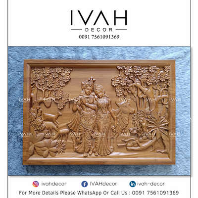 Radha Krishna Wood Carving
Size 90cm x 60cm in Teak wood

#ivah #ivahdecor #krishnalove #krishnaradha #radhamadhava #radhakrishna #radhakrishnan #poojadecor #poojaroomdecor #woodenart #woodcarving #walldecor #lordkrishna #lordkrishna #flat #newtrend #premiumquality #premiumproducts #premiuminterior #gift #housewarminggifts