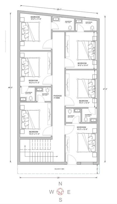 PG / HOTEL ROOMS WITH ATTACHED WASHROOM FACILITY # 2D FLOOR PLAN # VASTU # FLOOR PLANS # ARCHITECTURE # INTERIOR