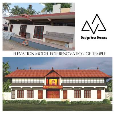 Elevation for the Temple Renovation at Kunnapuzha, Trivandrum