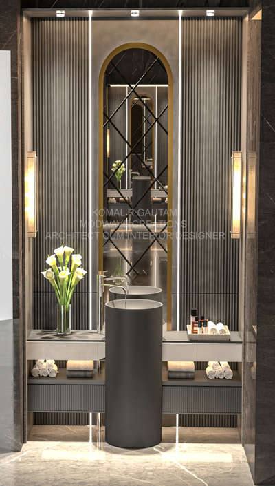 Wash basin luxurious Design..
.
.
Noida site 
.
.
wash #wsshroominterior  #basinwash  #mirrorunit  #mirror  #FlooringTiles  #louversplank  #louverpanel  #louver  #washbasincabinet  #washbasinideas  #washbasindecor