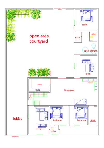 location- Hapur ,UP
call for design-8690020072
 #FloorPlans  #houseplan  #2DPlans  #2dlayout  #vastu