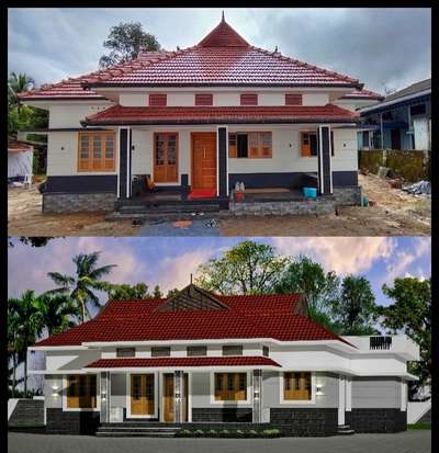 3D vs Real View
Completed Project At Alappuzha
 #Turn_key_work  #allkeralaconstruction  #KeralaStyleHouse