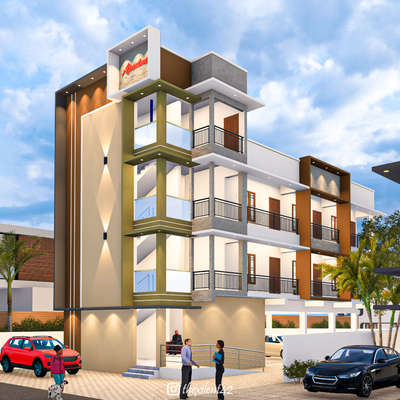 Proposed Apartment design at vanchiyoor, Trivandrum 
4109 sqft
#apartmentelevation #apartmentdesign #apartmentinterior #keralastyle #keralahomesdesign #ContemporaryDesigns #3d #3dcad #ElevationDesign