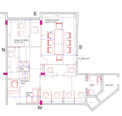 Office Interiors 

Area : 900 sq.ft. 

Scope : Designing and Consultation. 

Drawings Produced : Plan, Electrical Drawings, Plumbing Drawings, Furniture Drawings, False Ceiling Drawings, HVAC Drawings. 

Site Visits : As and when required.  

 #office  #officeinteriors   #interiors  #commercialdesign  #planning  #siteexecution