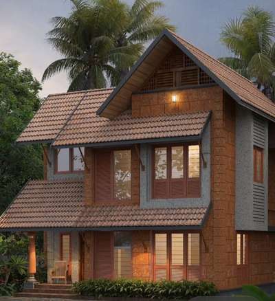 3d elevation @kuttur, Thrissur