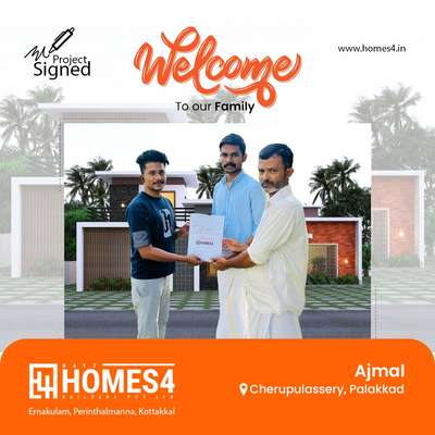 **HOMES4 BUILDERS PRIVATE LTD**

Our New Coustomer @ Palakkad 💯🙌

👉HEARTLY WELCOME OUR NEW COUSTOMERS ALL OVER KERALA🙌🤗

#homes #offer #3bhk #plan #elevation #kerala #homedesign #designers #construction #lowcost #lowbudgethomes #budgethomes #facebook #instagram #youtube #twitter #trending #marketing #developers #digitalmarketing #ai #shorts #reelsinstagram
 #cherpulassery  #cherpulassery