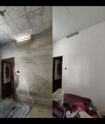 this was a repainting of a dirty room #repainting  #white  #HouseRenovation  #interiorpainting