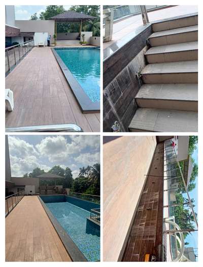 swimming pool deck area waterproofing & floor epoxy packing done @ site Artech courtyard Trivandrum.  #WaterProofings #spitzerconcept  #swimmingpoolwork  #zydex #epoxy  #jointfiller  #cera  #FlooringTiles 
 #trivandram