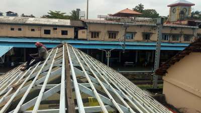 Tile roof with sealing @ Kozhikode railway station Cort building