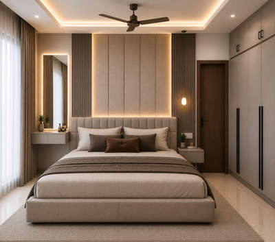 This a Luxury master bedroom design look a grey toon use luxary fill a flats wokr #InteriorDesigner  #InteriorDesigner  #suratsign  #suratinteriordesigner  #suratarchitects