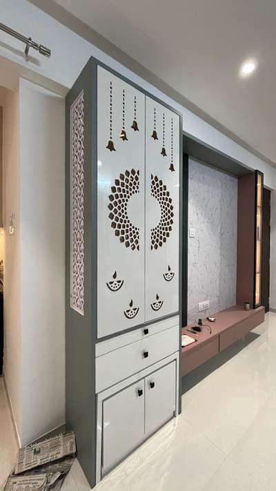 temple design small and unique look  #imteriour  #Architectural&Interior  #WalkInWardrobe  #Interlocks  #WindowsIdeas