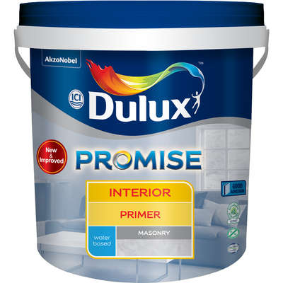 *Dulux Promise Interior Primer 20ltr*

Product Description

Dulux Promise Interior Primer is a good quality primer having good adhesion to interior masonry surfaces, both new and previously decorated such as brickwork, plaster, cement, fibre boards, etc. It is specially formulated to give good filling property. Correct application of primer assures better quality and durability of the finished coat.

Application Description

Step 1 : Surface Preparation All surface should be thoroughly rubbed down using a suitable abrasive paper and thereafter, wiped off. Suitable remedial measures should be taken, in case of water seepage/leakage problems. Fungus affected areas need separate treatment. Step 2 : Application process Apply a coat of primer. If required, use ICI Ready Mix Wall Filler or any other oil-based putty to fill cracks and dents and make the surface uniform and free from undution. After sanding the puttied surface, apply another coat of primer. Allow primer coat to dry overnight before application of finish paint. Step 3 : Drying time Prime surface with a coat of Dulux Water Based Cement Primer or Duwel Acrylic Primer and allow it to dry overnight. Use Dulux Acrylic Wall Putty to rectify cracks / dents and smoothen out the surface. Allow drying for 4-6 hours. Apply a second coat of Dulux Acrylic Wall Putty and allow it to dry for 4-6 hours. Sand the surface with Emery Paper 180 to smoothen the putty surface. Wipe off loose particles. Apply another coat of primer on the puttied surface. Allow drying for 4-6 hours. Sand the surface with Emery Paper 380 and wipe clean. Primer-Putty-Primer is a must to get the desired effect of topcoat.

Health & Safety

Store container in an upright position, with lid tightly closed in a cool dry place. Keep out of reach of children and away from food and animal feed. Refer Safety Data Sheet for more details.