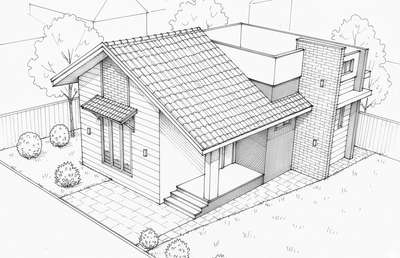 593 Sqft നിർമ്മിക്കാവുന്ന ഒരു ബെഡ്റൂം വീട്/ നഗര ജീവിതത്തിന്റെ ഭാഗമായി സ്ഥല പരിമിതി മൂലം ബുദ്ധിമുട്ട് അനുഭവിക്കുന്നവർക്കും / വാർദ്ധക്യത്തിന്റെ ഏകാന്തതയിൽ ഒറ്റയ്ക്ക് താമസിക്കാൻ ആഗ്രഹിക്കുന്നവർക്കും ഏറെ പ്രയോജനകരമായി രീതിയിൽ തയ്യാറാക്കിയതാണ് ഈ ഡിസൈൻ