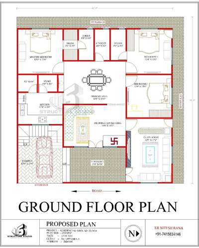 45×45 ft ground floor plan. 
Contact us on +917415834146.
For ARCHITECTURAL(floor plan,3D Elevation,etc),STRUCTURAL(colom,beam designs,etc) & INTERIORE DESIGN.
At a very affordable prices & better services.
. 
. 
. 
. 
. 
. 
. 
. 
#houseconcept #housedesign #floorplans #elevation #floorplan #elevationdesign #ExteriorDesign #3delevation #modernelevation #modernhouse #moderndesign #3dplan #3delevation #3dmodeling #3dart #rendering #houseconstruction #construction #bunglowdesign #villa