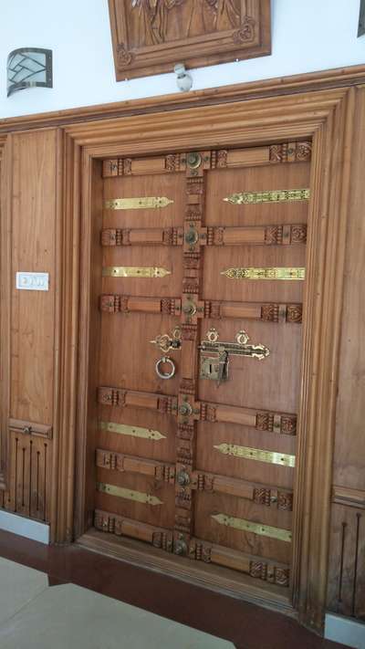 Teak wood double door, marasala interiors