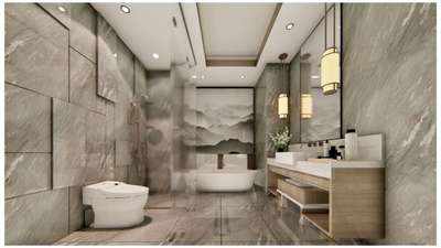 Modern washroom Interior Design #washroomdesign #InteriorDesigner #CelingLights #Architectural&Interior