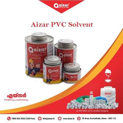 Aizar PVC Solvent
എയ്‌സർ Pipes & Fittings
കരുത്തിന്റെ പര്യായം

Aizar Pipes and Fittings
The synonym of Strength

#seatcover #toiletseat #toiletseatcover #pvcpipes #water #pipes #fittings #leadfreepvc #watertanker #cpvcpipes #waters #waterislife #waterpipe #savewater #greenearth #conservewater #conserveresources #watersaving #pipes #aizarpipes #plumber #pvcwater #pvc #leadfree #leadfreepvc #waterconservation #nature #tapwater #brandstorepost