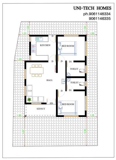 3cent / ഒരു കുഞ്ഞു വീട് / 720 sqft