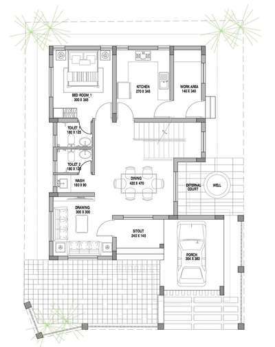 1450 Sqft. 3 bhk with Carporch. 25 lakhs.