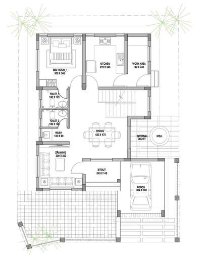 1450 Sqft. 3 bhk with Carporch. 25 lakhs.