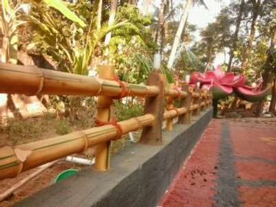 bamboo model fence (cement work )