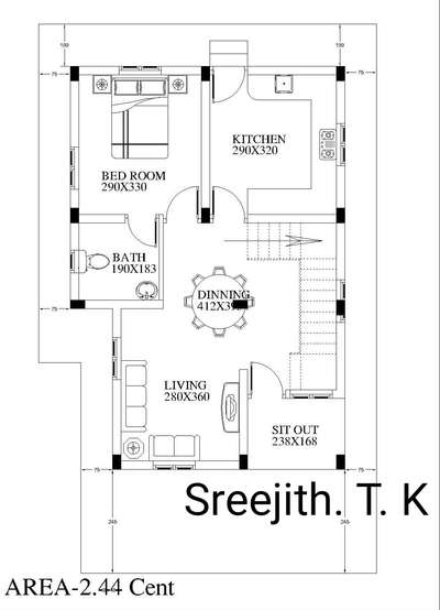 Small house Just 2.5 cent land.