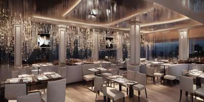 Modern restaurant 3D  Elevation (Rohini)