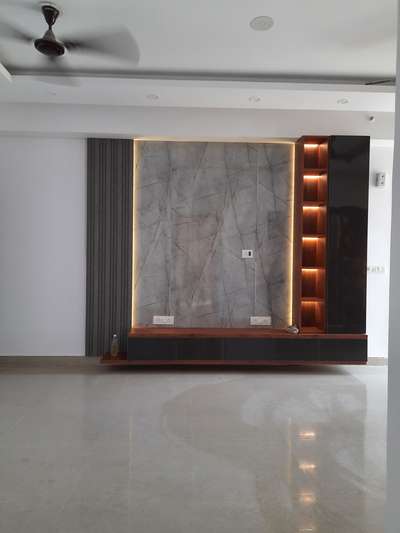 Wooden Tv Unit At Ajnara Homes Noida Extension Work