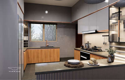 “Clean lines, warm tones, timeless design.” 
 ##KitchenDesign #ModernKitchen #InteriorDesign #LuxuryInterior #3DRendering