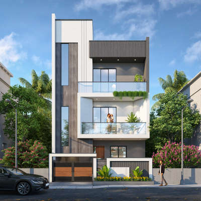New #Elevation #villa 
size _25'0"x 50'0"
#HouseDesigns 
#housedesigns🏡🏡 
#architecturedesigns #ElevationHome #elevationideas #frontElevation #CivilEngineer #civilcontractors #architecturedaily