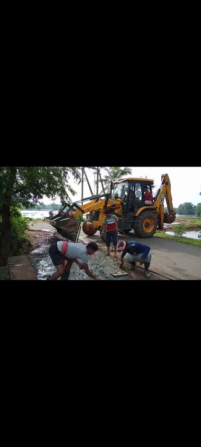 concrete road work