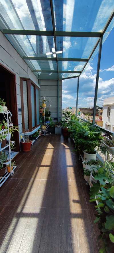 this is how I designed a balcony with glass roof at "Dream house"